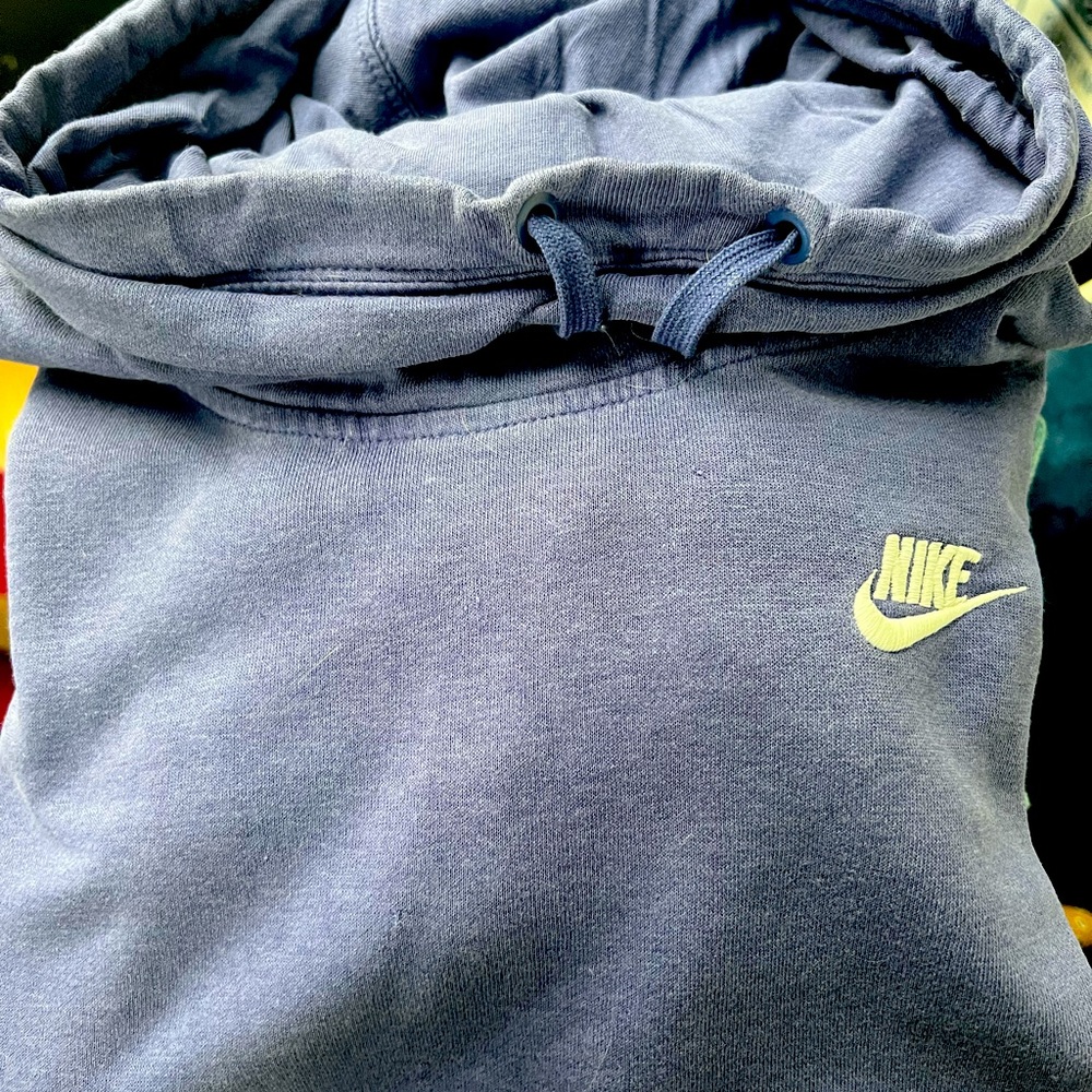 NIKE WOMANS MED COWL NECK NAVY HOODIE